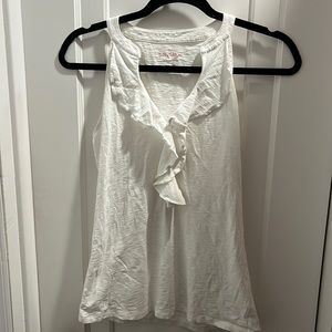 White Lilly Pulitzer Women’s Ruffle Tank Top Size S